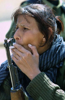 Kurdish woman fighter