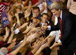 Democratic presidential candidiate John Kerry