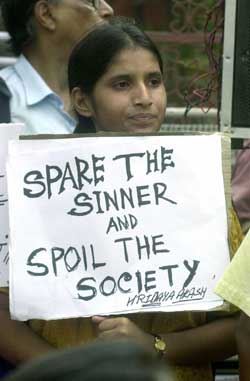 An Indian protester