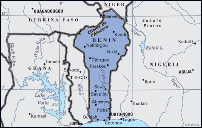 Map Benin 
