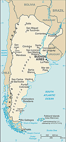 Map of Argentina 