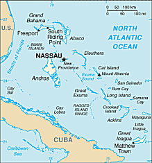 Map of Bahamas 