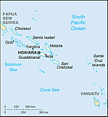 Map of Solomon Islands 