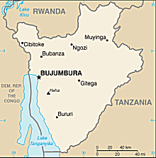 Map of Burundi 