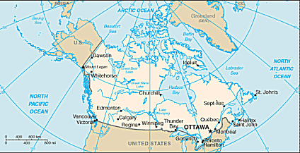 Map of Canada 
