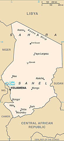 Map of Chad 