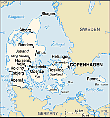 Map of Denmark 