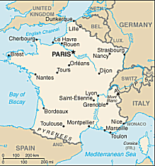Map of France 