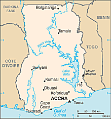 Map of Ghana 