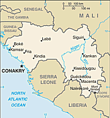 Map of Guinea 