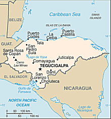 Map of Honduras 