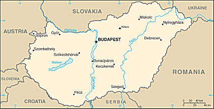 Map of Hungary 
