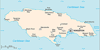Map of Jamaica 