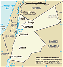 Map of Jordan 