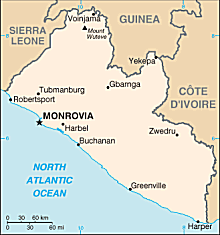 Map of Liberia 