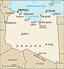 Map of Libya 