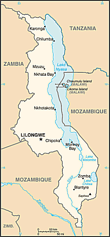 Map of Malawi 