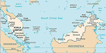 Map of Malaysia 