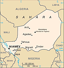Map of Niger 