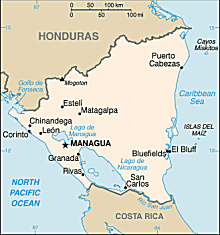 Map of Nicaragua 