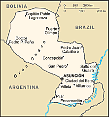 Map of Paraguay 