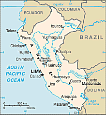 Map of Peru 