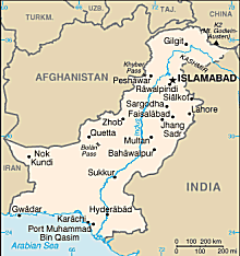 Map of Pakistan 
