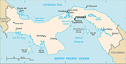 Map of Panama 