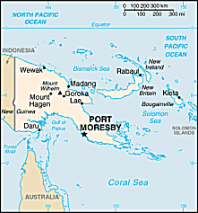 Map of Papua New Guinea 