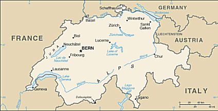 Map of Switzerland 