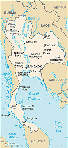 Map of Thailand 