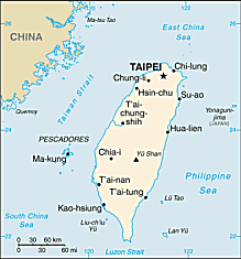 Map of Taiwan 