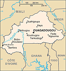 Map of Burkina Faso 