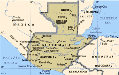 Map Guatemala 
