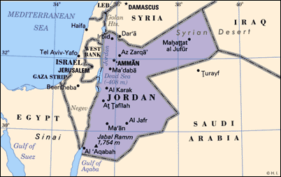 Map Jordan 
